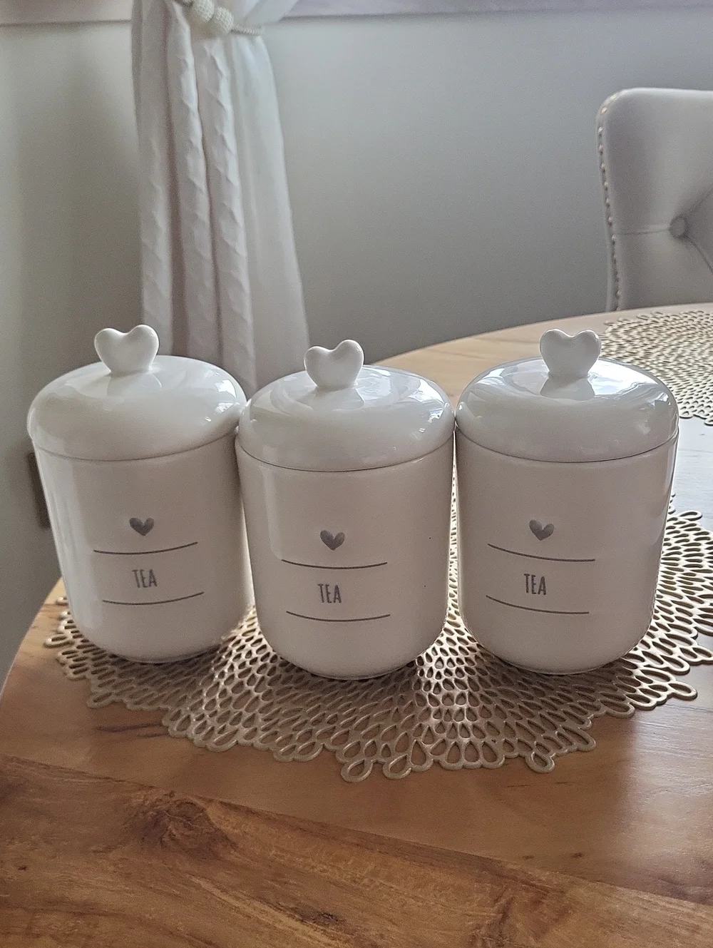 Potter's Studio Tea Containers Set Of 3.